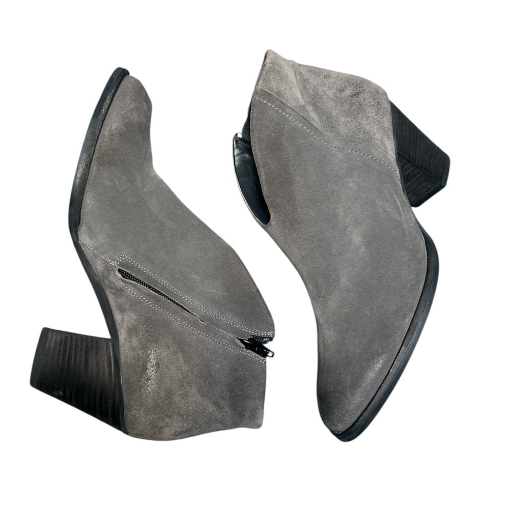 Paul Green Charcoal Suede Ankle Booties - Picture 1 of 11